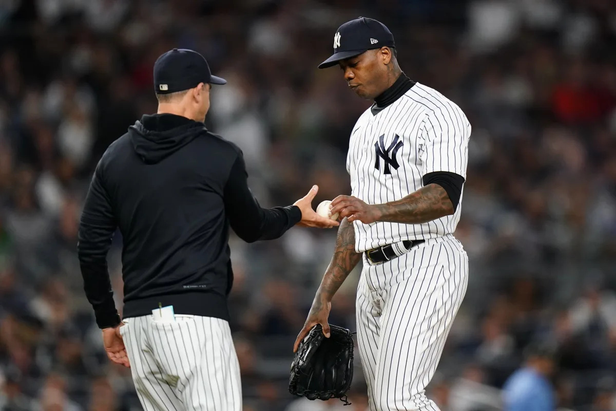 Yankees without Chapman for ALDS; reliever missed workout