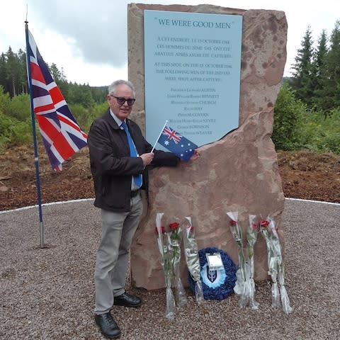 Don Hay, who travelled from Australia in memory of his uncle, Sergeant Ralph 'Jock' Hay. July 27, 2019. - Credit: Ex-Lance Corporal X