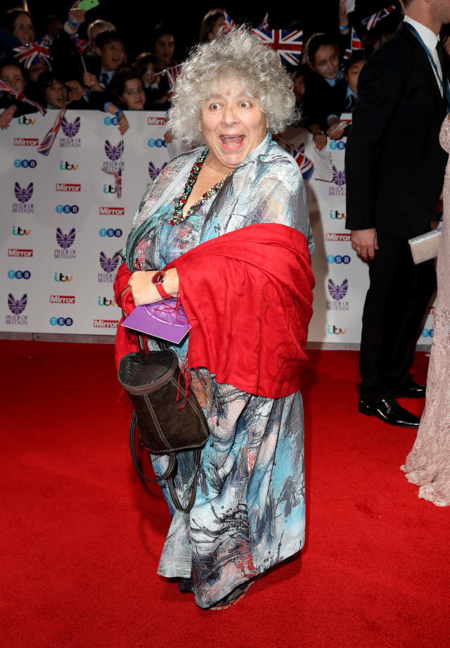 LONDON, ENGLAND - OCTOBER 31:  Miriam Margolyes attends the Pride Of Britain awards at the Grosvenor House Hotel on October 31, 2016 in London, England.  (Photo by Chris Jackson/Getty Images)