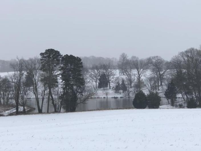 All of Cleveland County saw snow Sunday which caused some trouble on the road Monday.