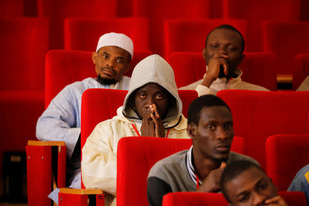 Students attend a class at Mohammed VI Institute for training Imams in Rabat, Morocco April 16, 2019. REUTERS/Youssef Boudlal