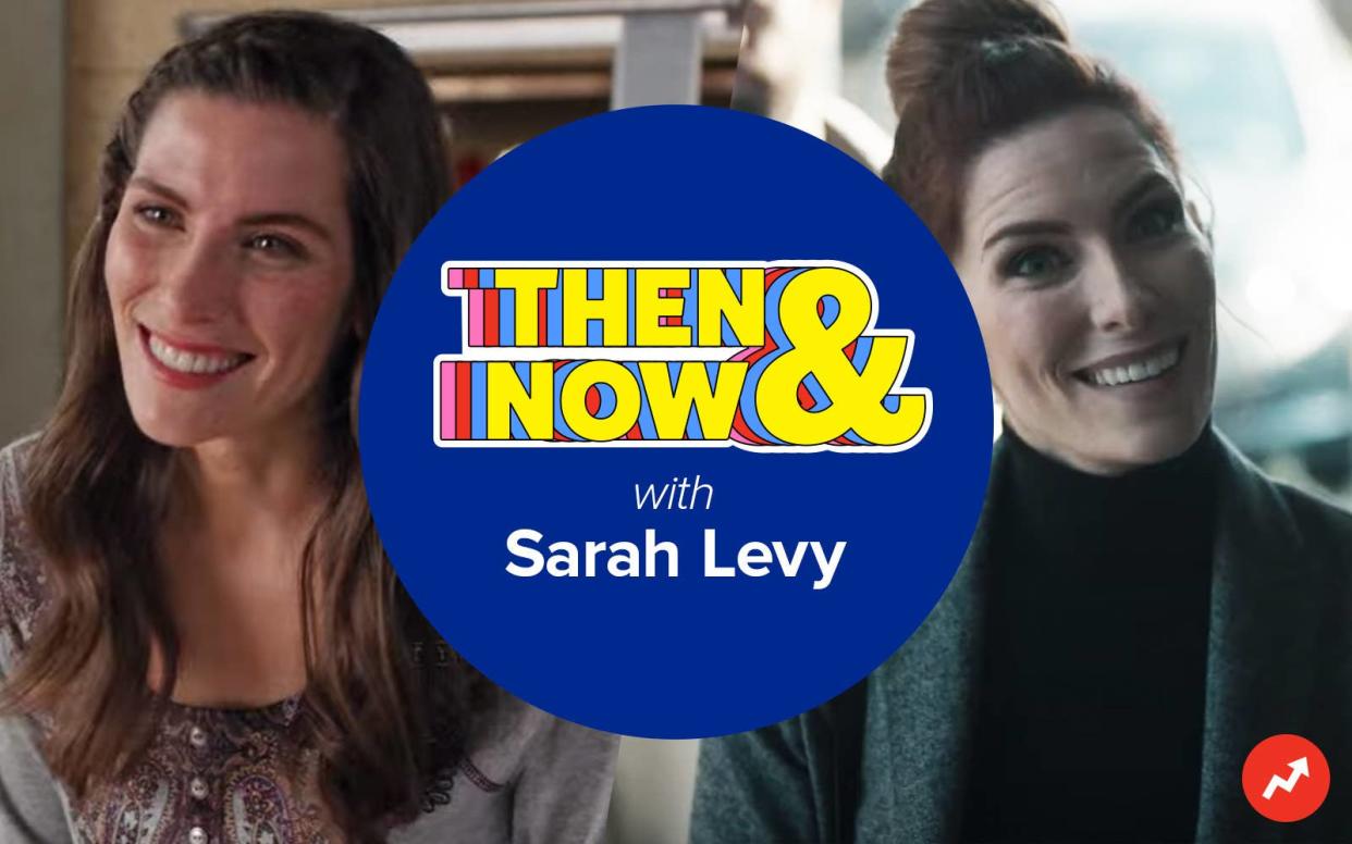 A header reading "Then and Now with Sarah Levy"