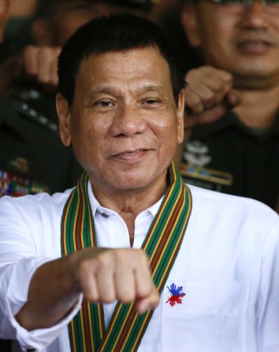 菲律賓總統杜特蒂。（美聯社）