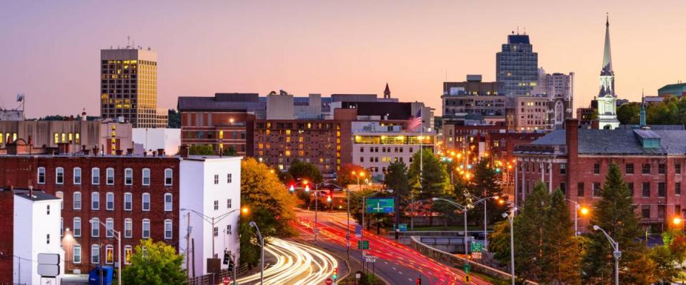 Worcester, Massachusetts, USA downtown skyline.