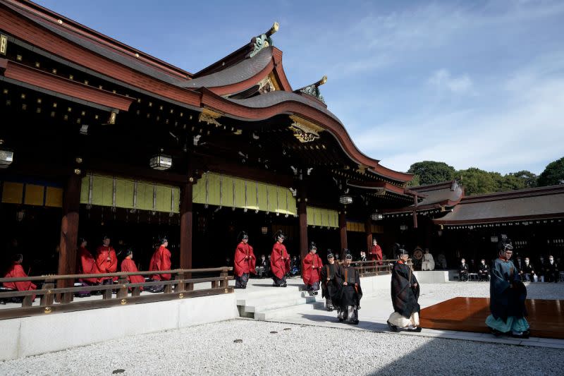 ▲日本神社是莊嚴的地方，須穿著得體並保持安靜。（圖／美聯社／達志影像）