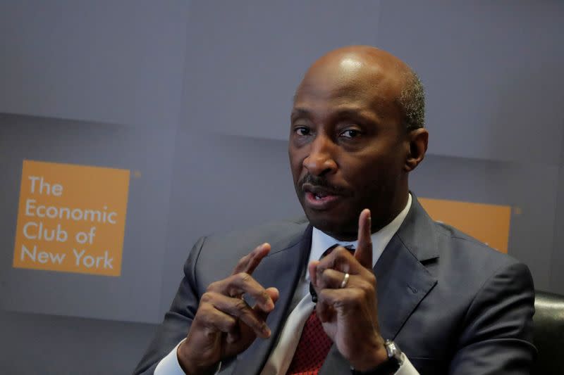 IMAGEN DE ARCHIVO. Ken Frazier, presidente y CEO de Merck & Co., habla durante una reunión del Club Económico de Nueva York, En Nueva York, EEUU