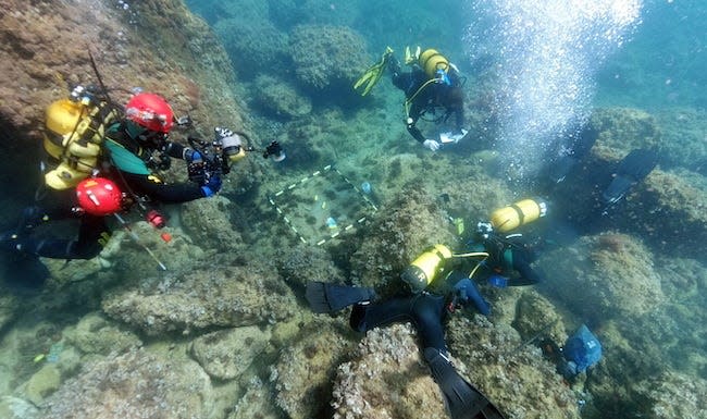 Amateur freedivers found a large collection of gold Roman coins off the coast of Spain.
