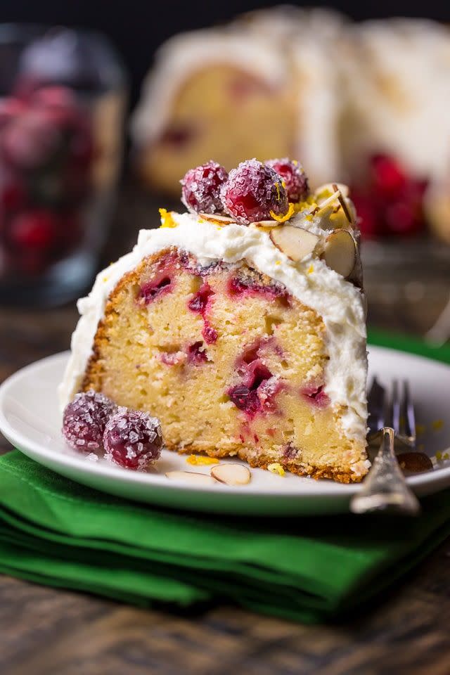 White Chocolate Cranberry Bundt Cake