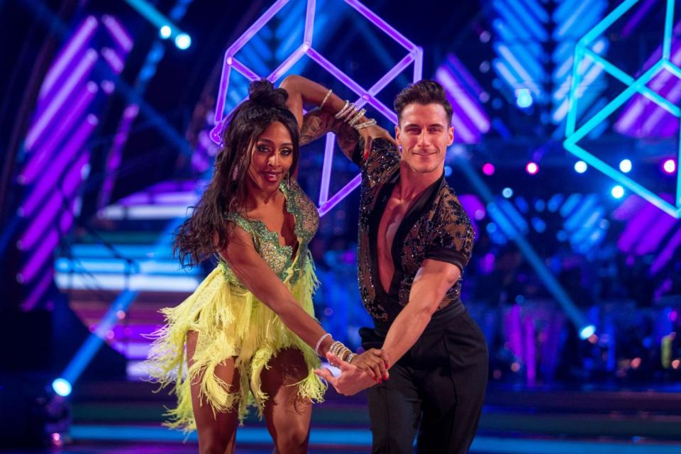 Fellow contestant: Alexandra Burke with Gorka Marquez (BBC/Guy Levy)