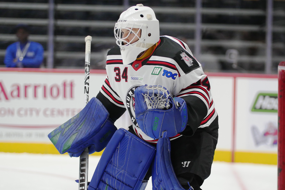The Rivermen acquired goaltender Nick Latinovich in a trade with Macon on Sunday, Aug. 20, 2023. He had a shutout last season in his pro debut with Huntsville and went on to finish the season at Macon.