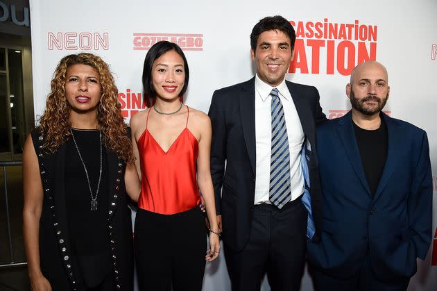 Kevin Turen, third from the left, attends a 2018 screening of 