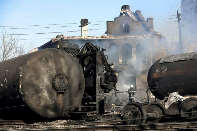 A freight train transporting gas derailed and exploded in the northeastern Bulgarian village of Hitrino on December 10, 2016