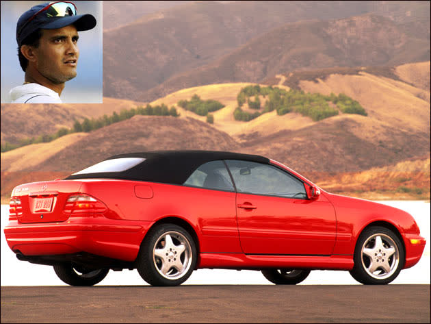 Probably, former Indian captain Saurav Ganguly has the largest collection of cars among cricketers. He has a fleet of 20 Mercedes-Benzes and four BMWs among many others. However, he is often seen driving a Mercedes Benz CLK convertible.