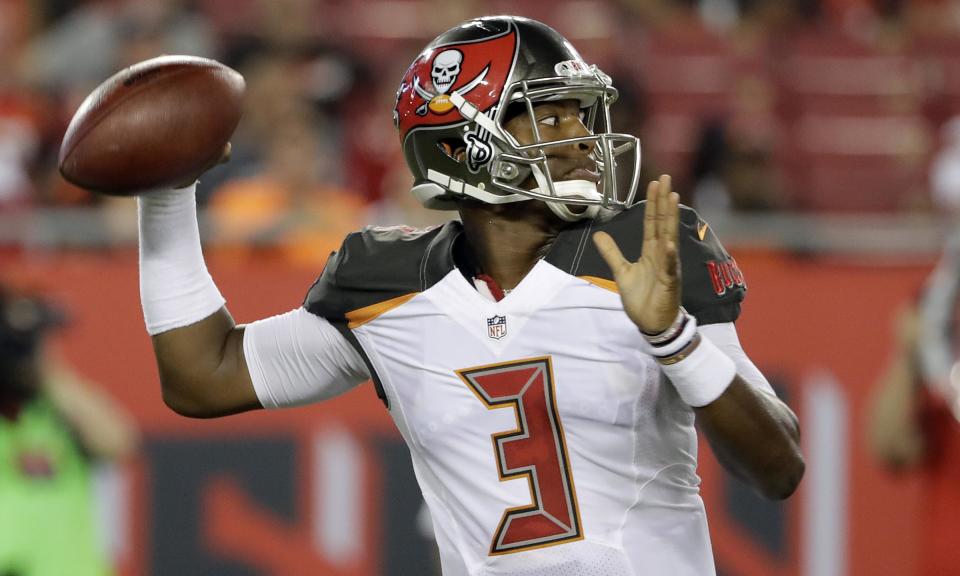 Jameis Winston will be suspended for three games for violating the NFL’s personal conduct policy. (Getty)