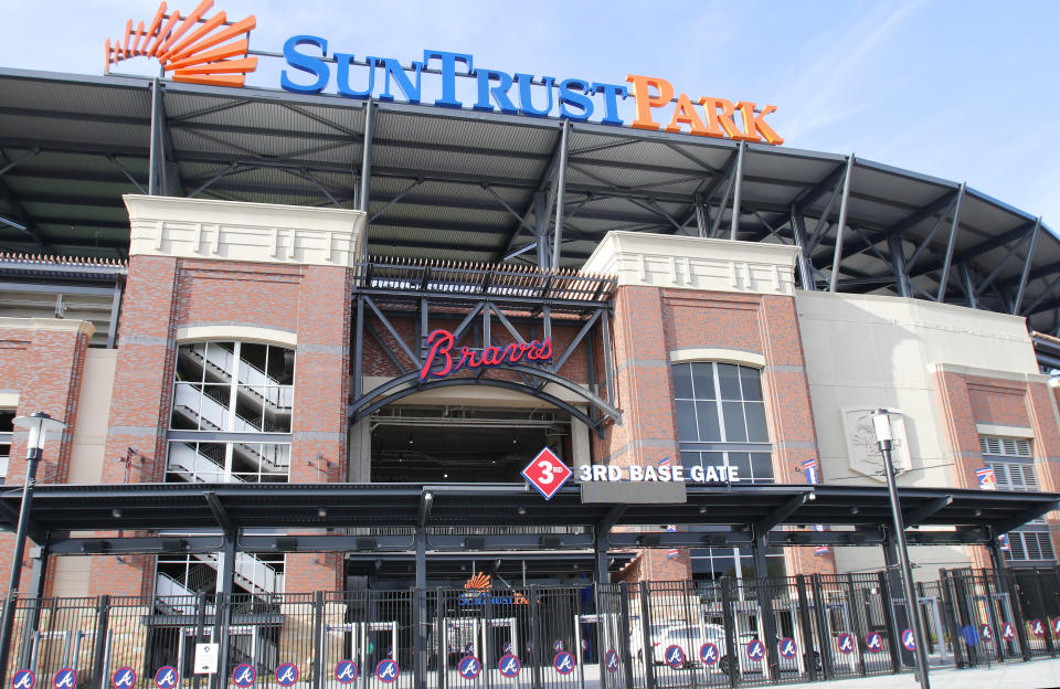 The Atlanta Braves are being sued by the widow of a man who was found dead inside a SunTrust Park walk-in beer cooler on June 26, 2018. (Photo by David J. Griffin/Icon Sportswire via Getty Images)
