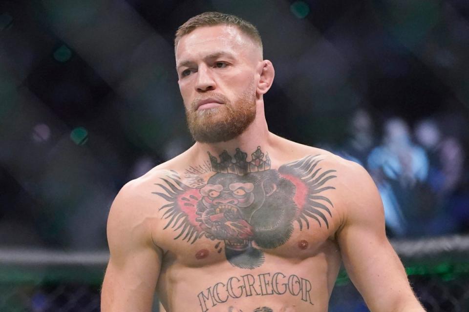 McGregor’s UFC return is up in the air at the moment (Copyright 2021 The Associated Press. All rights reserved.)