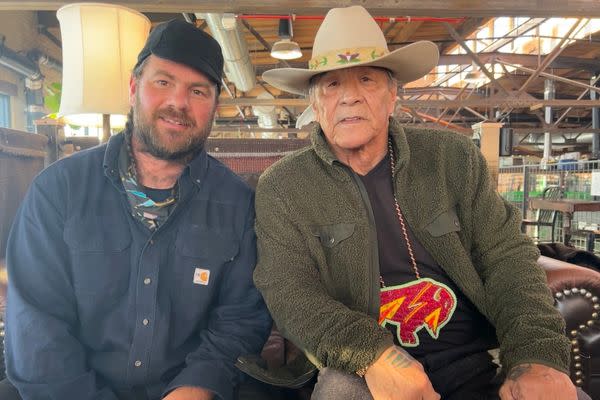 Ben Weaver (left) and Strong Buffalo (right) at Keg and Case in Saint Paul, Minnesota on November 30, 2022. (Photo by Darren Thompson) 