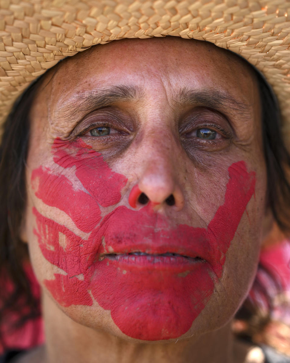 Winona LaDuke stands for a portrait during a rally against Enbridge Energy’s Line 3 oil pipeline and other pipeline projects at the State Capitol in St. Paul, Minn., on Wednesday, Aug. 25, 2021. Protesters descended upon the Minnesota State Capitol on Wednesday to rally against Enbridge Energy’s Line 3 oil pipeline as the project nears completion. (Aaron Lavinsky/Star Tribune via AP)