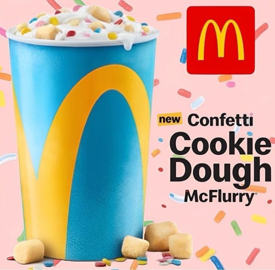 McDonald’s re-introduced a confetti cookie dough McFlurry, but just in Canada. McDonald's