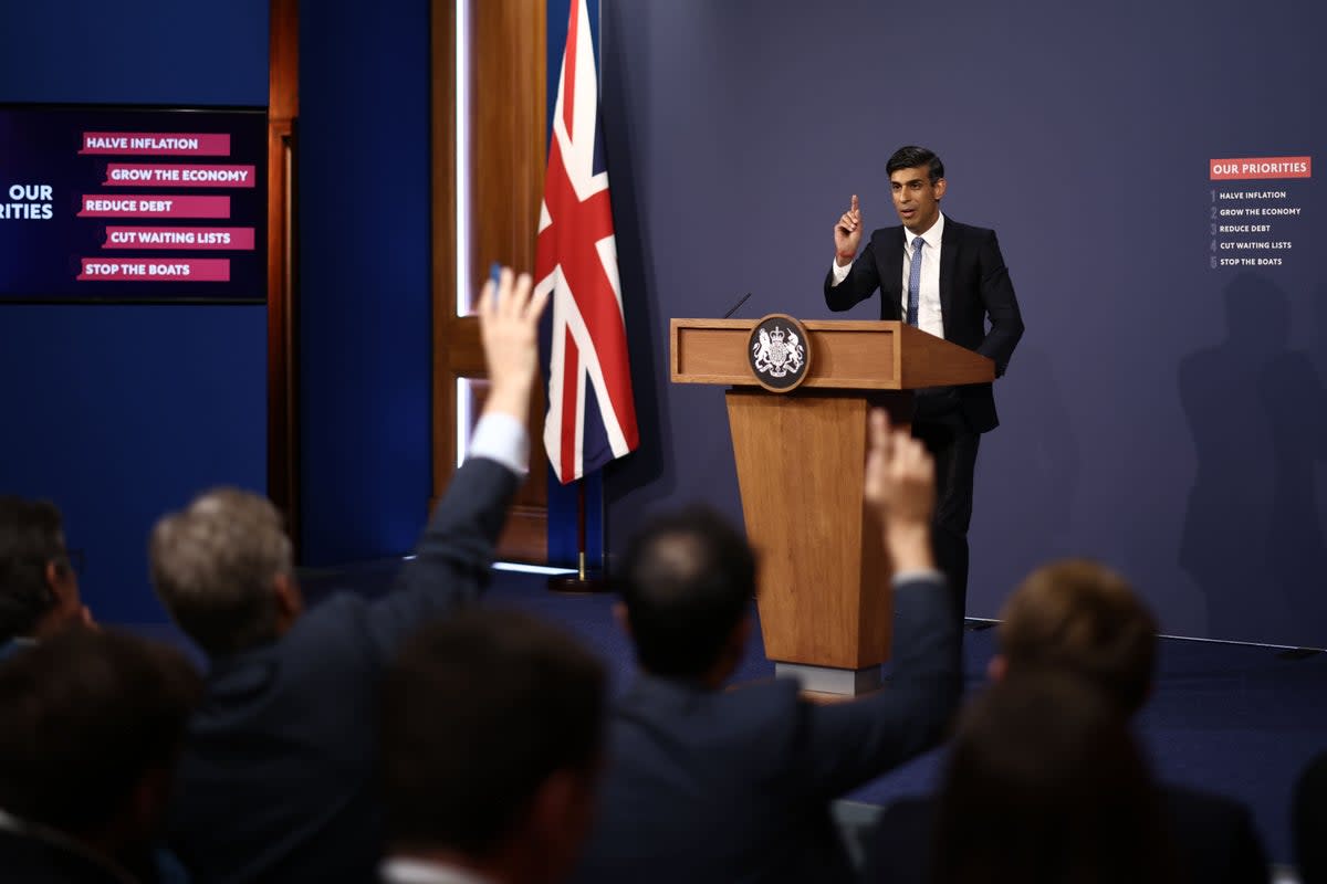 Rishi Sunak has announced that millions of public sector workers pay rises of up to 6.5% but spending cuts may be required in order to fund them (Henry Nicholls/PA) (PA Wire)