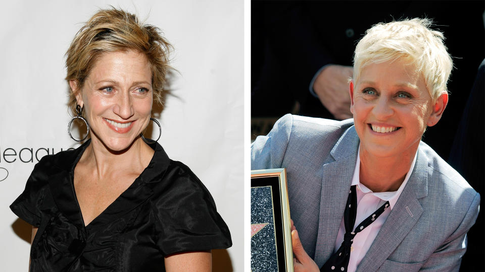 Famous Doppelgangers: Ellen DeGeneres and Edie Falco (AP)