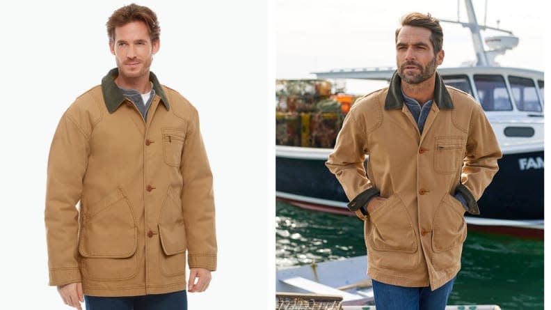 This classic coat can transition well from fall to winter.