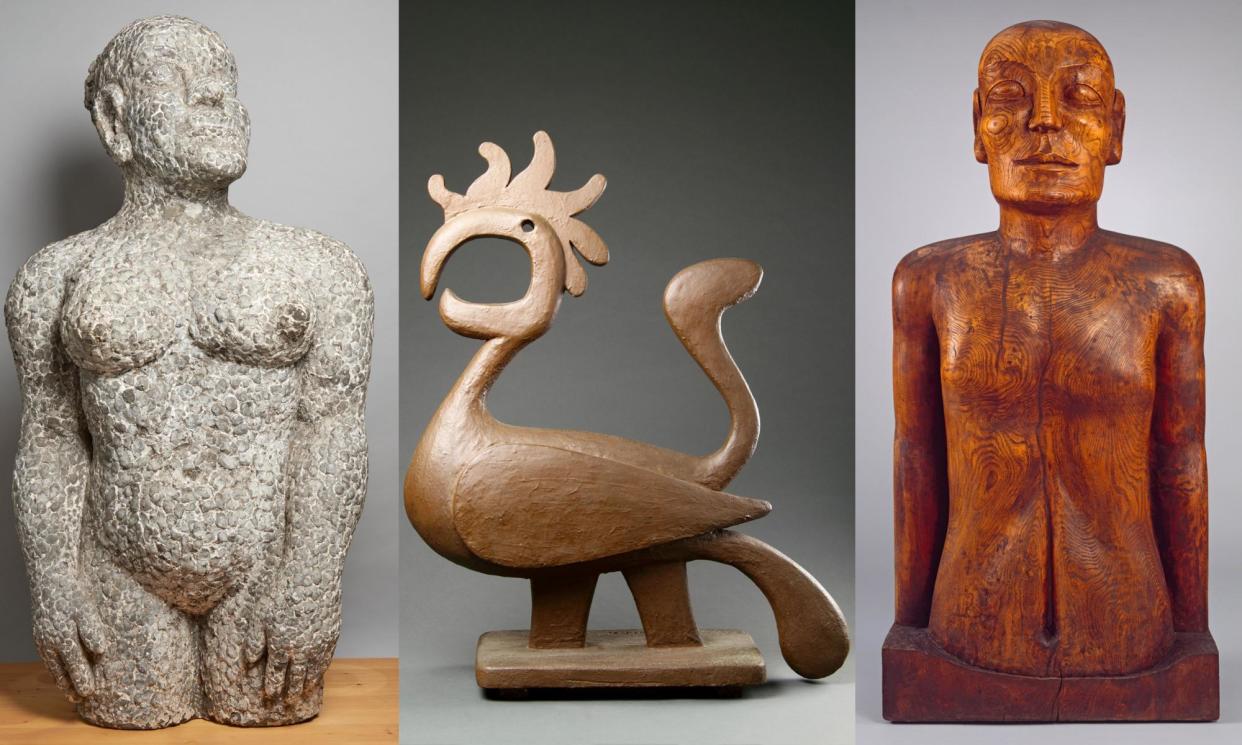 <span>(L-r) The Mother, 1958-9; Savacou, 1964, ‘brilliantly onomatopoeic: shaped like the very sound of a squawk’; and Johanaan, 1936 by Ronald Moody. Photographs: The Ronald Moody Trust</span><span>Photograph: The Ronald Moody Trust</span>