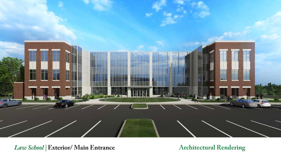 Wilmington University's new law school will be a three-story, 52,000-square-foot building, on track to be completed on the Brandywine campus by 2025.