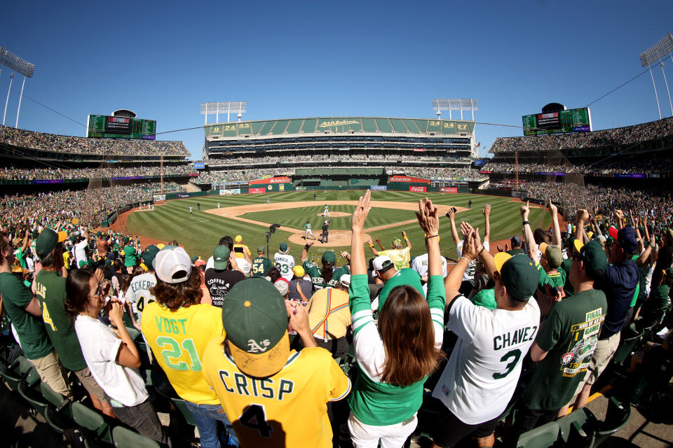 Official attendance: 46,889. (Ezra Shaw/Getty Images)