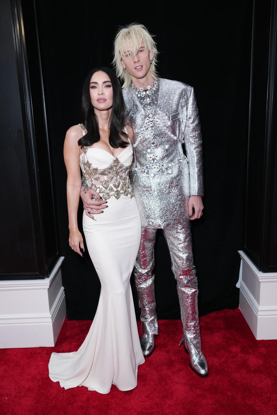 Megan Fox and Machine Gun Kelly attend the 2023 Grammy Awards