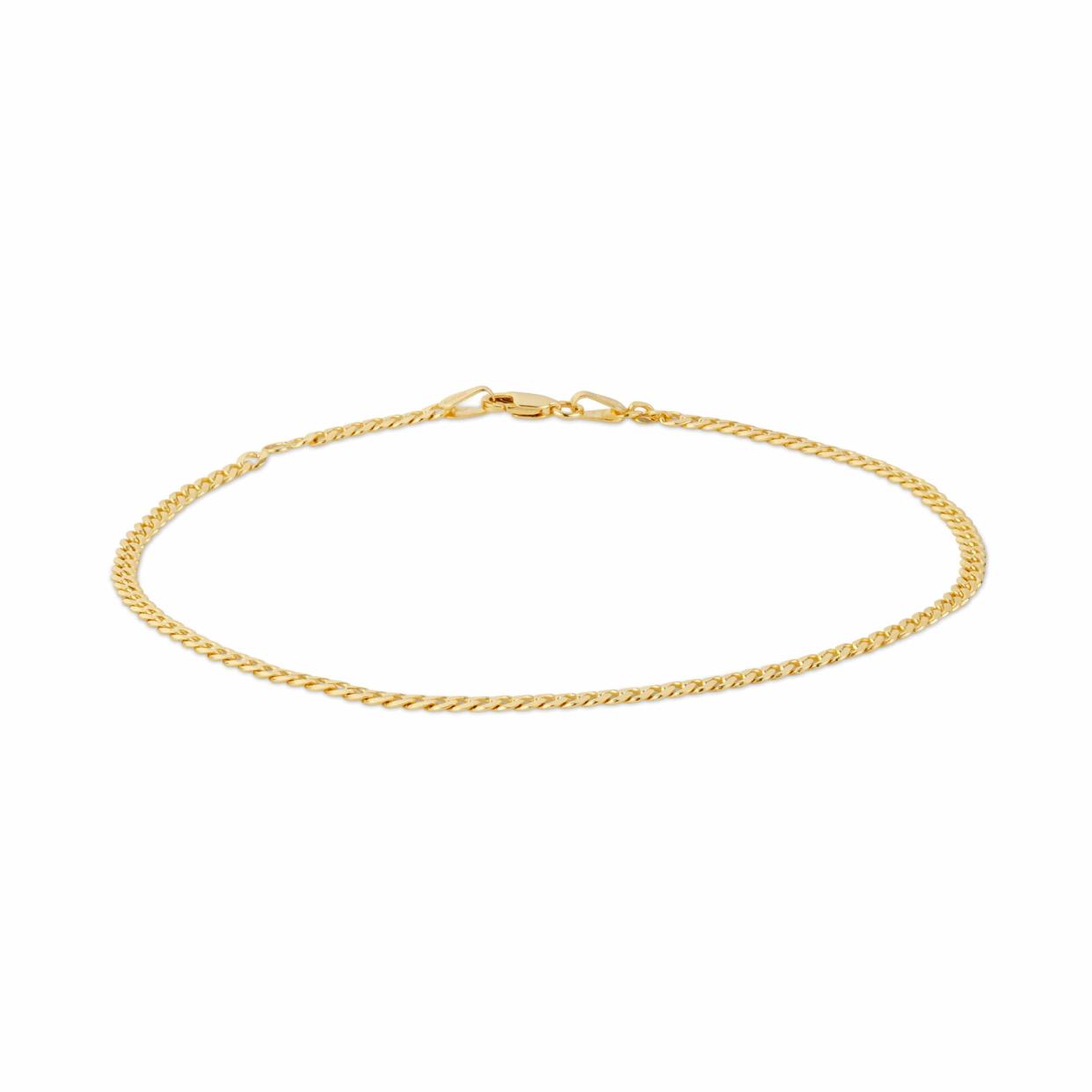 <p><a href="https://shopmiraco.com/collections/gifts-under-500/products/statements-bracelet-yellow-gold-100000405" rel="nofollow noopener" target="_blank" data-ylk="slk:Shop Now;elm:context_link;itc:0;sec:content-canvas" class="link rapid-noclick-resp">Shop Now</a></p><p>Curb Chain Bracelet</p><p>shopmiraco.com</p><p>$350.00</p>