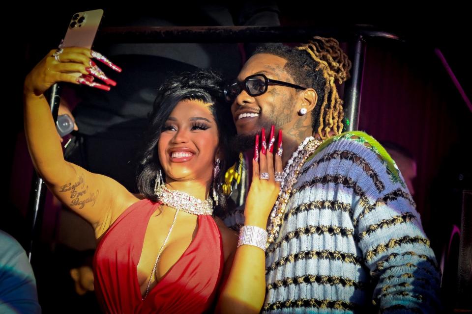 Cardi B And Offset Celebrate New Year's Eve 2023 at E11EVEN on December 31, 2022 in Miami, Florida.