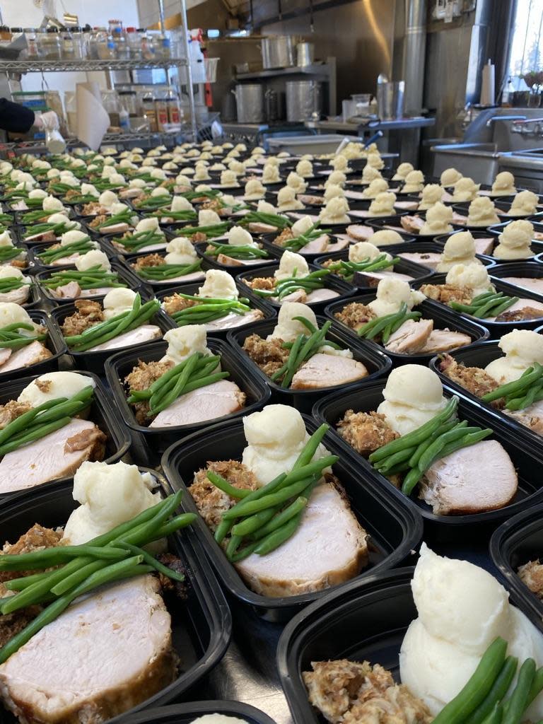 200 individual meals were provided to  clients, whose Thanksgiving meal through Threshold was originally cancelled due to the pandemic. / Credit: Thresholds