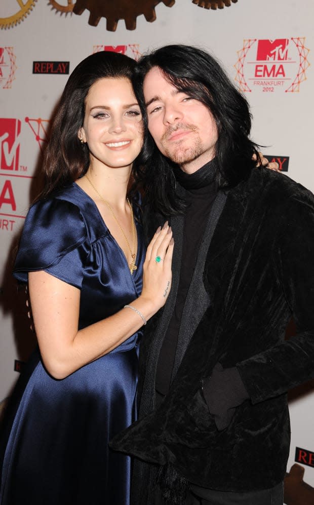 Lana Del Rey and Barrie-James O'Neill at the 2012 MTV EMAs<p><a href="https://www.gettyimages.com/detail/156033112" rel="nofollow noopener" target="_blank" data-ylk="slk:Jeff Kravitz/Getty Images;elm:context_link;itc:0;sec:content-canvas" class="link ">Jeff Kravitz/Getty Images</a></p>