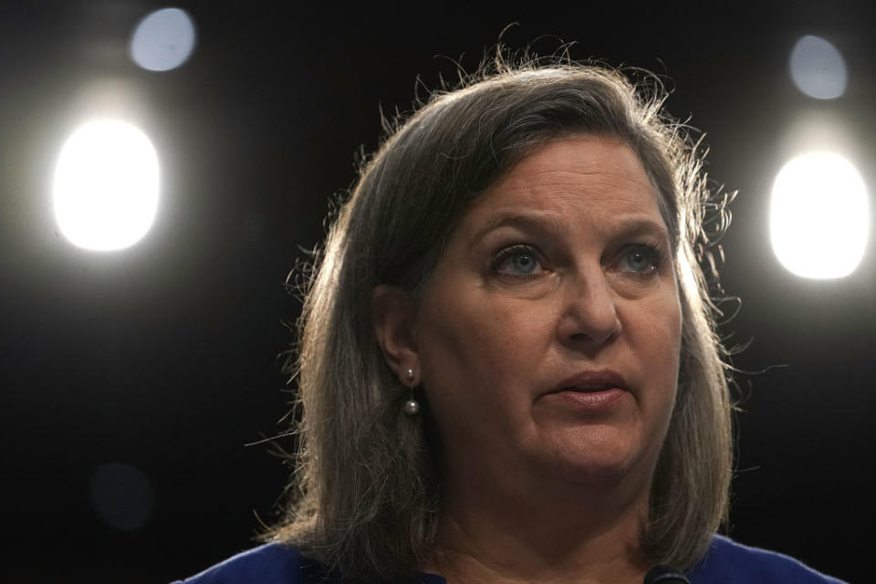 Former Assistant Secretary of State for European and Eurasian Affairs Victoria Nuland testifies during a hearing before the Senate Intelligence Committee June 20, 2018 on Capitol Hill in Washington, DC. T<span class="copyright">Alex Wong—Getty Images</span>