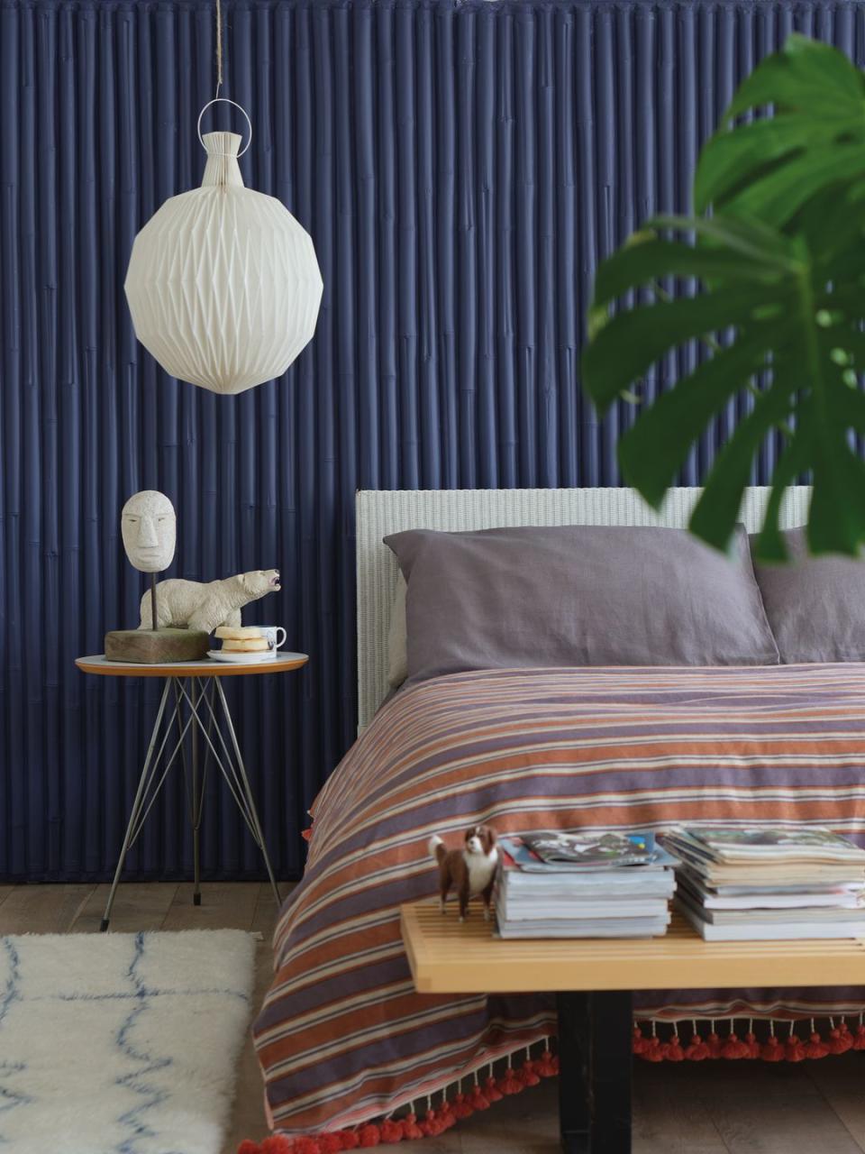 <p><strong>An easy way to create an Instagrammable bedroom is by adding a touch of paint to your room. A standout colour, such as dark navy, olive green or burnt red, will ooze character and style. </strong></p><p>A great way to make a statement is to opt for energetic colours. Whether you choose <a href="https://www.housebeautiful.com/uk/decorate/looks/g26354209/pantone-colour-autumn-winter/" rel="nofollow noopener" target="_blank" data-ylk="slk:Pantone;elm:context_link;itc:0;sec:content-canvas" class="link ">Pantone</a>-approved hues or <a href="https://www.housebeautiful.com/uk/decorate/a25747701/farrow-and-ball-colours-2019/" rel="nofollow noopener" target="_blank" data-ylk="slk:Farrow & Ball;elm:context_link;itc:0;sec:content-canvas" class="link ">Farrow & Ball</a>'s top wall colours of the year, you can be certain to have an Instagram grid interior enthusiasts will lust over. </p><p>'Deep Imperial Purple, for example, transforms intimate spaces such as bedrooms, creating a luxurious look and enveloping feel,' Charlotte Crosby, Head of Creative at Farrow & Ball, explains. 'Used in smaller quantities, such as inside a window recess, it can add a rich pocket of colour to even the most neutral of rooms. </p><p>'Don't be afraid by the size of a room. A deep colour such as Ultra Marine Blue will distract the eye from the size and create the perfect backdrop for all bedroom accessories.'</p>