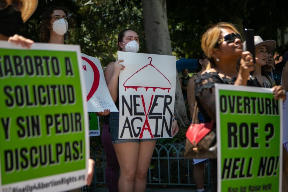 Protesters gather in Grand Park