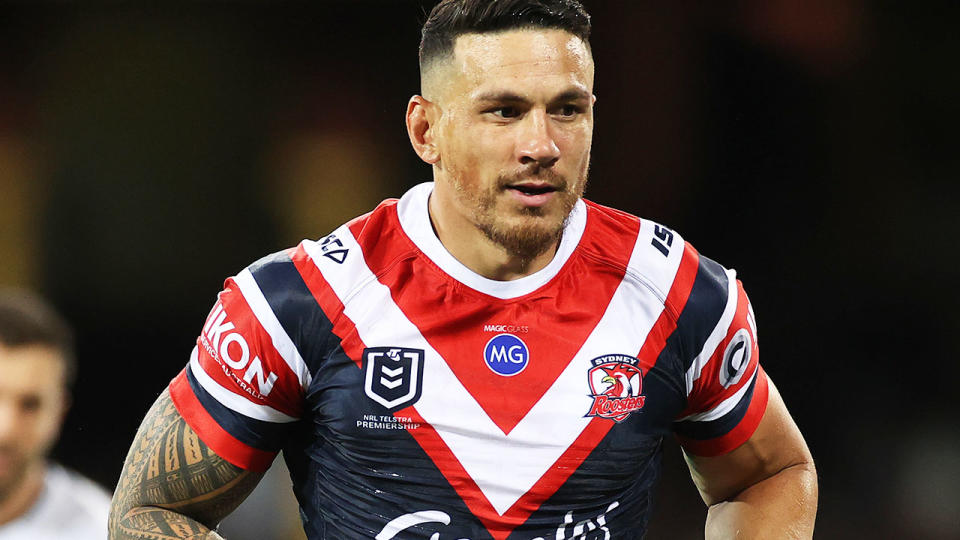 Sonny Bill Williams, pictured here in action for the Roosters in 2020.