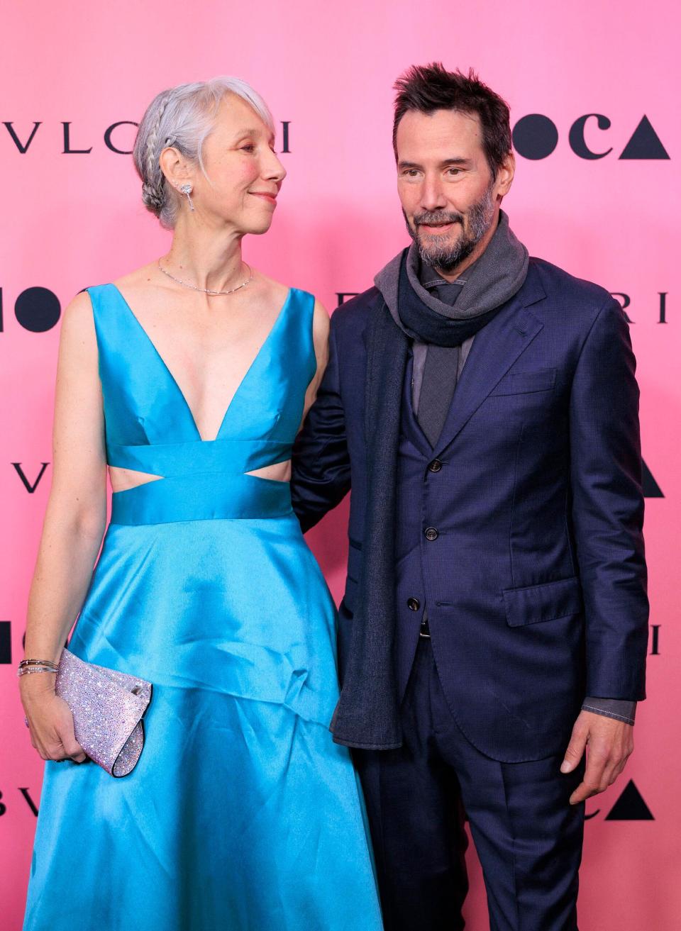 Keanu Reeves & Alexandra Grant Share A Light Kiss At Star-Studded Gala Amid Marriage Rumors