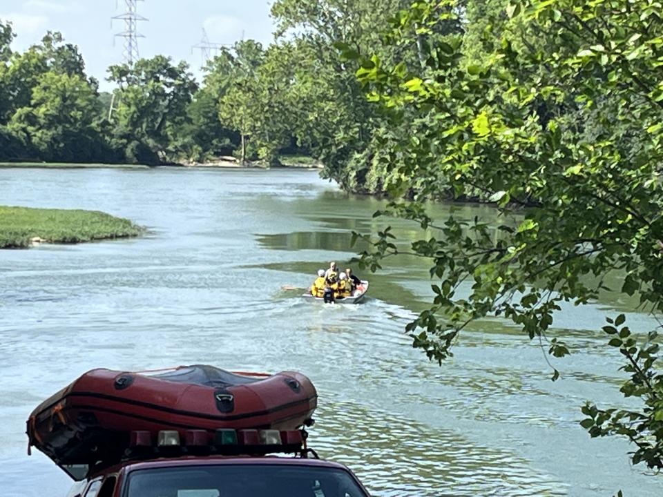 MetroParks rangers are leading an investigation on the Great Miami River Friday morning.