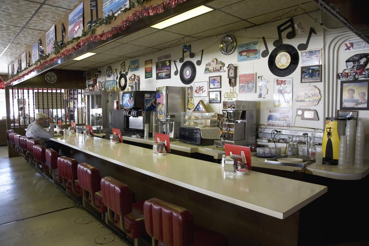 Hokes Cafe diner on old Lincoln Highway, US 30, Ogallala, Nebraska