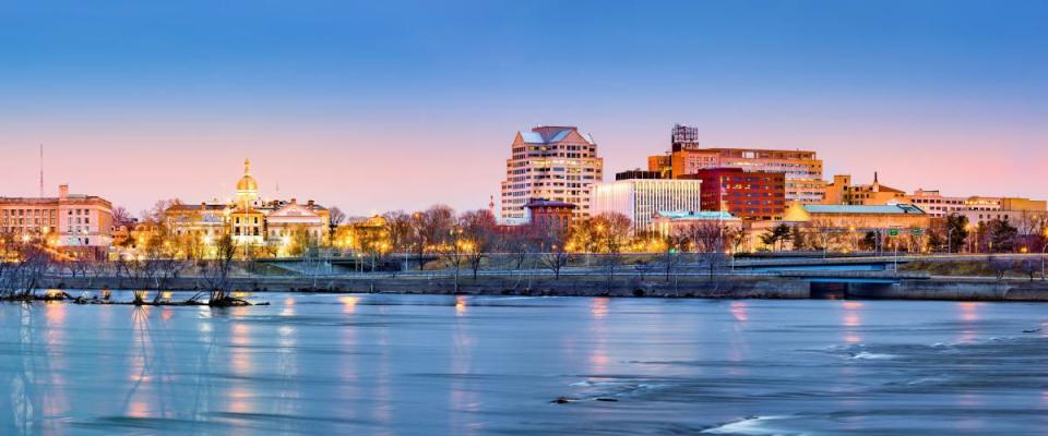 Trenton skyline panorama at dawn. Trenton is the capital of the US state of New Jersey.