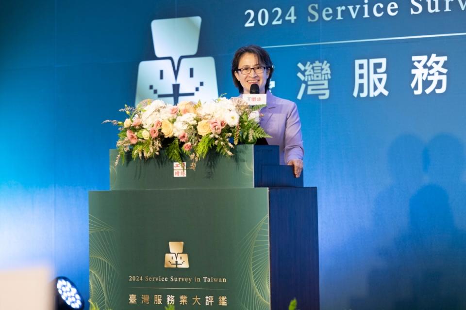  副總統蕭美琴出席2024台灣服務業大評鑑頒獎典禮。 圖：總統府提供 