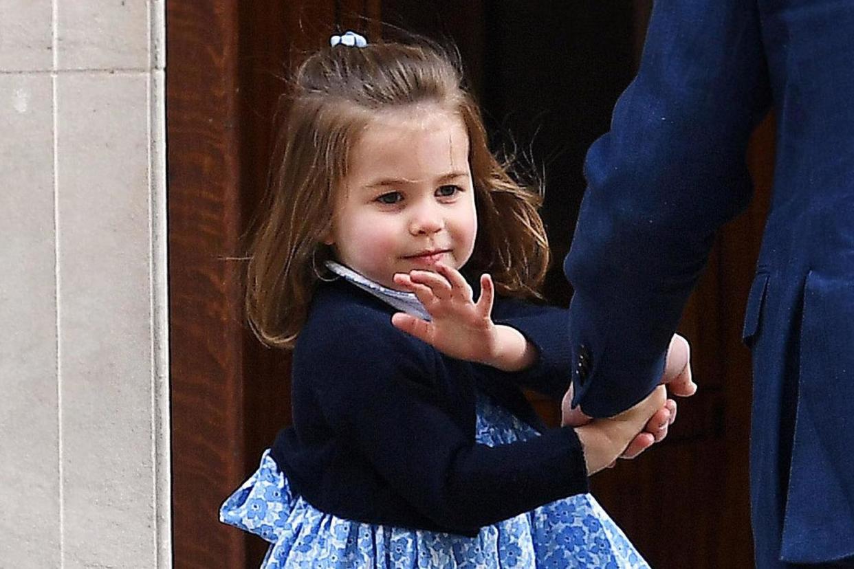 Birthday girl: Princess Charlotte, giving the royal wave here, is turning three tomorrow: EPA