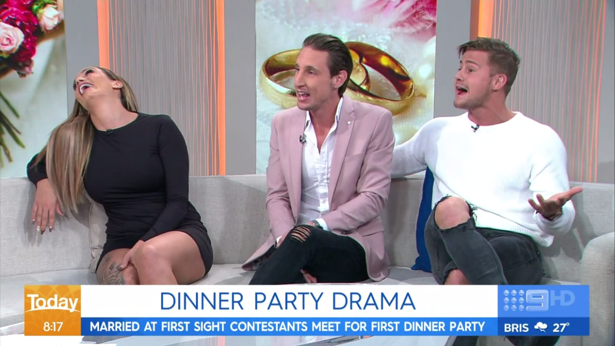 An explosive appearance on Today this morning may land MAFS contestants in hot water. Photo: Nine