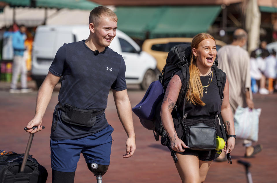 Billy Monger and Bonny doing Celebrity Race Across The World