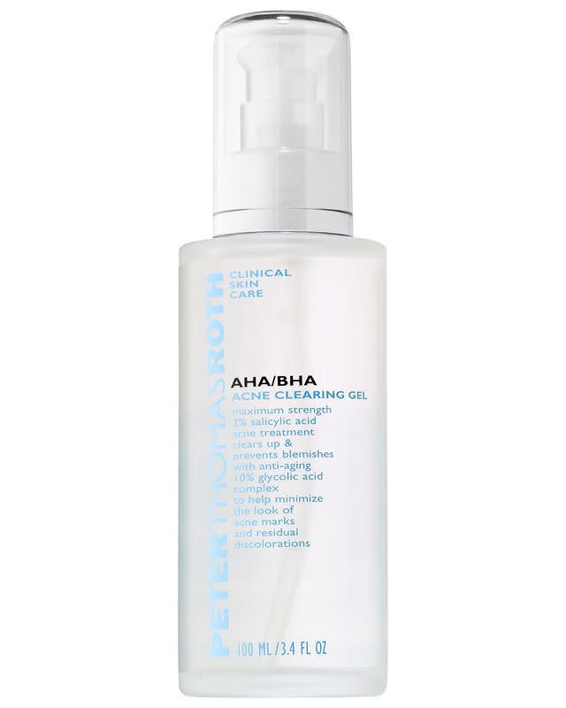 7) Peter Thomas Roth AHA/BHA Acne Clearing Gel