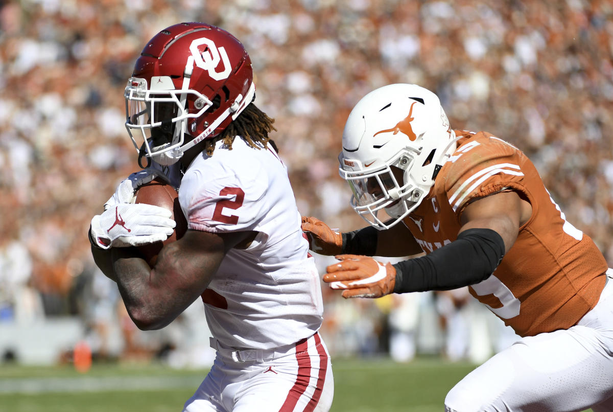 Longhorns work on tackling after Oklahoma's CeeDee Lamb played