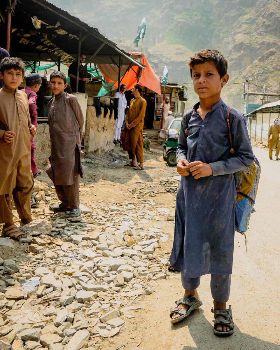 A child near the Torkham border crossing in Afghanistan on Sept. 8, 2021. (Ian Freeborn / for NBC News)