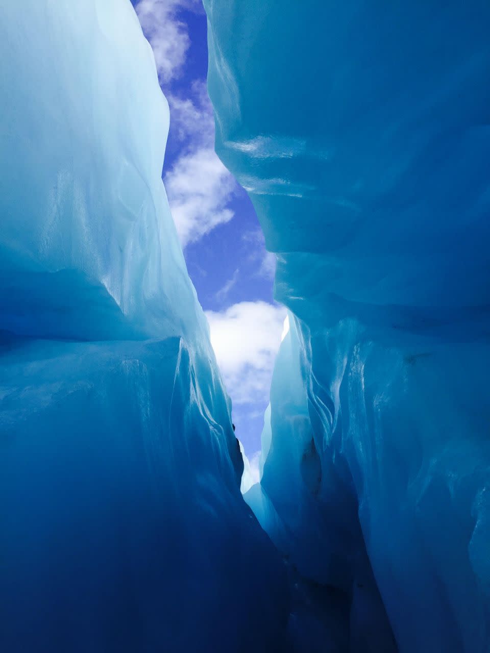 See the world from a different perspective inside a Fox Glacier ice cave. Photo: Be